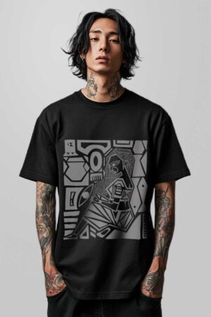 Art Printed Oversized T-shirt