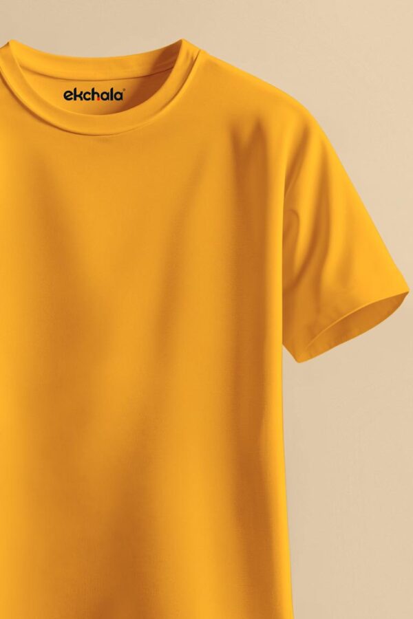 Golden Yellow Color Unisex Regular T-shirt