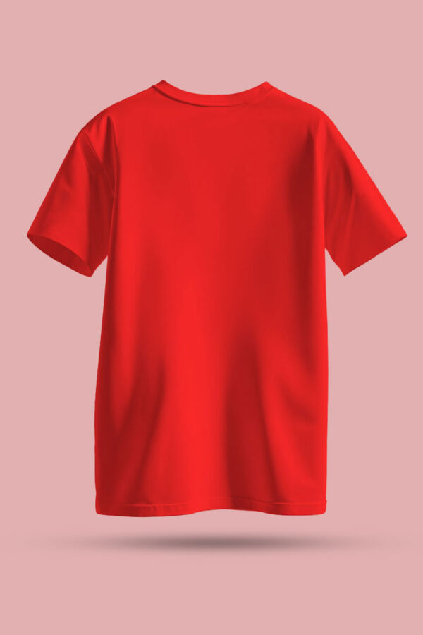 Red Color Unisex Regular T-shirt - Image 3