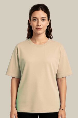 Beige Color Oversized T-shirt