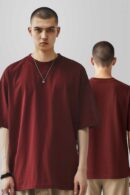 Wine Color Oversized T-shirt