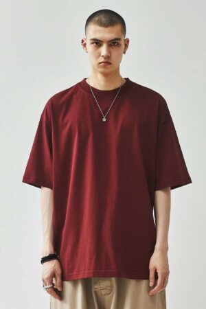 Wine Color Oversized T-shirt