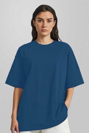Deep Blue Color Oversized T-shirt