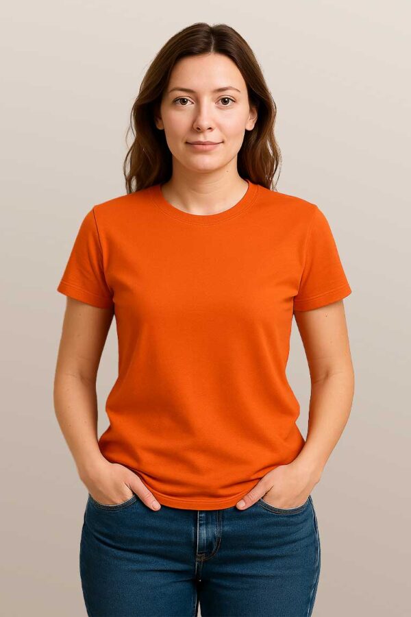 Orange Color Regular T-shirt