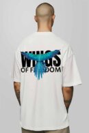 Wings Black Oversized Men T-shirt