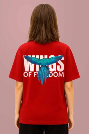 Wings Printed Women Oversized T-shirt