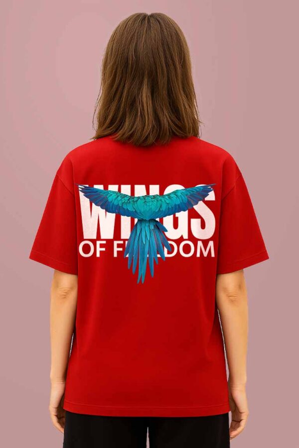 Wings Printed Women Oversized T-shirt