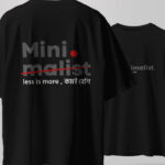 Minimalsit Unisex Oversize T-Shirt - Black