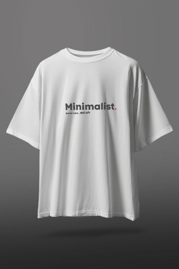 Minimalsit Unisex Oversize T-Shirt - Image 6