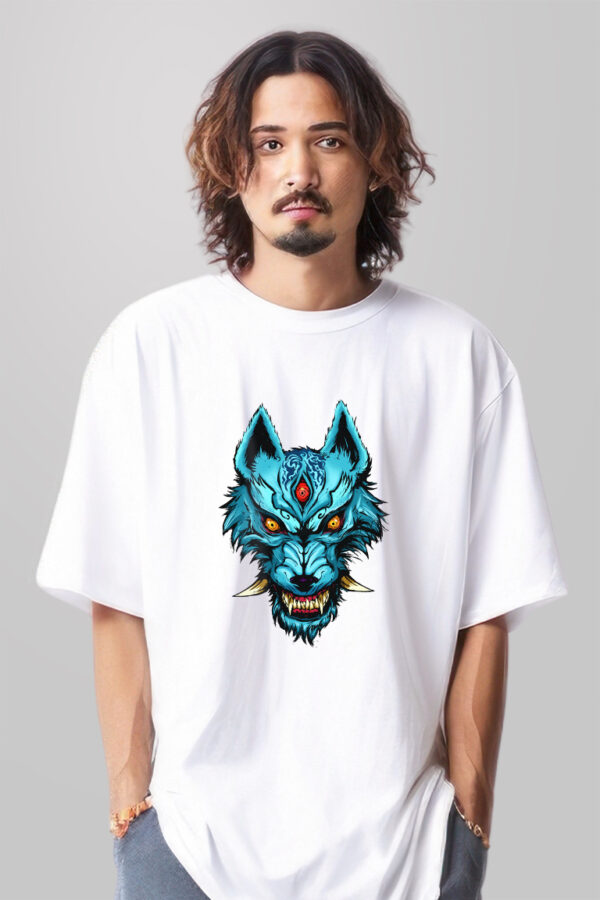 Wolf Men Oversized T-shirt - Image 4