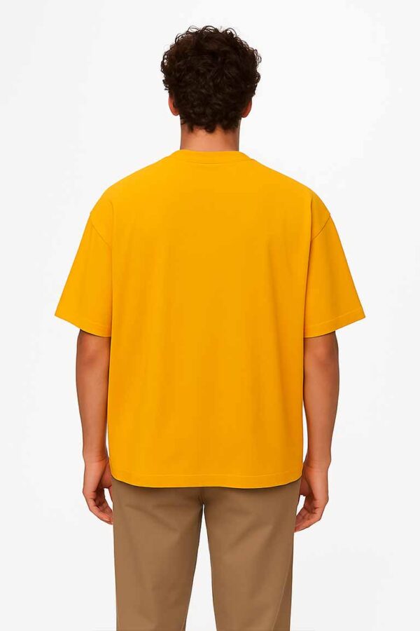 Golden Yellow Men Oversized T-shirt - Image 3