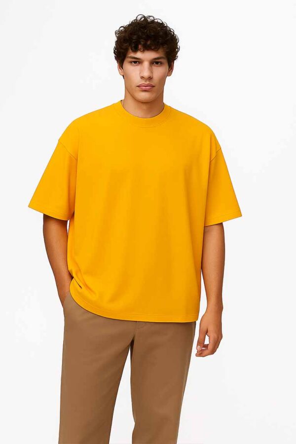 Golden Yellow Men Oversized T-shirt