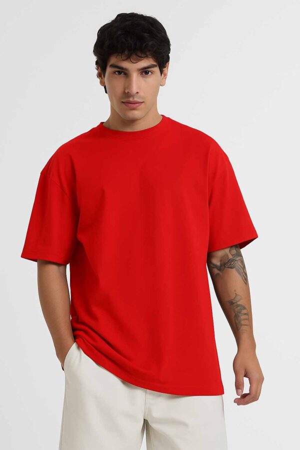 Red Color Oversized T-shirt