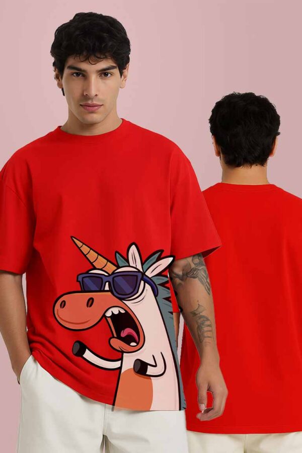 Unicorn Men Oversized T-shirt - Image 3