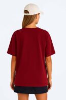 Wine Color Women Oversized T-shirt