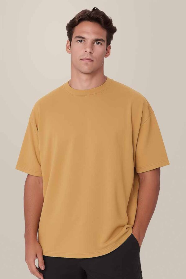 Beige Color Men Oversized T-shirt