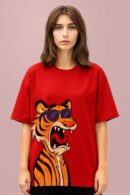 Tiger Print Women Oversized T-shirt
