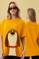 Dog Print Women Oversized T-shirt