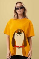 Dog Print Women Oversized T-shirt