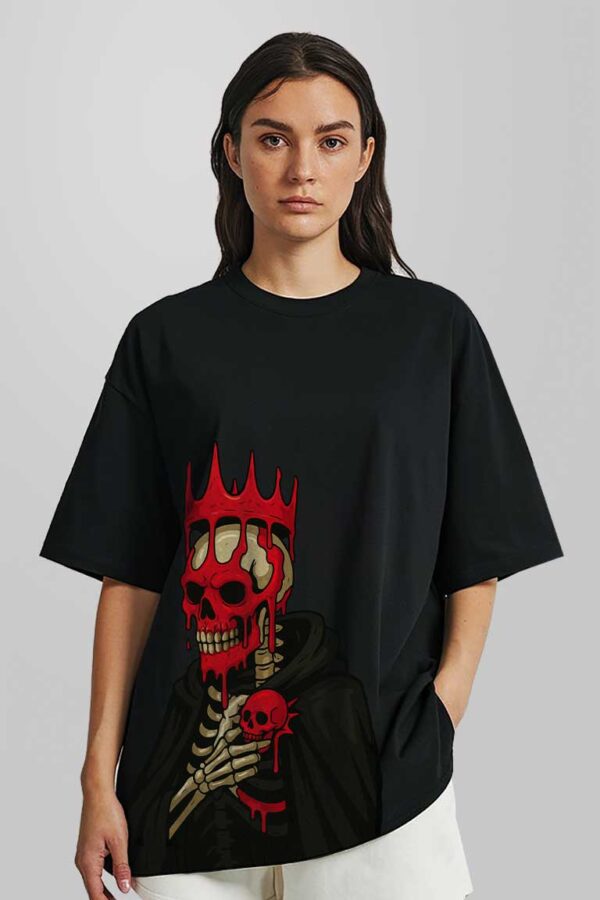 Skull King Printed Women Oversized T-shirt