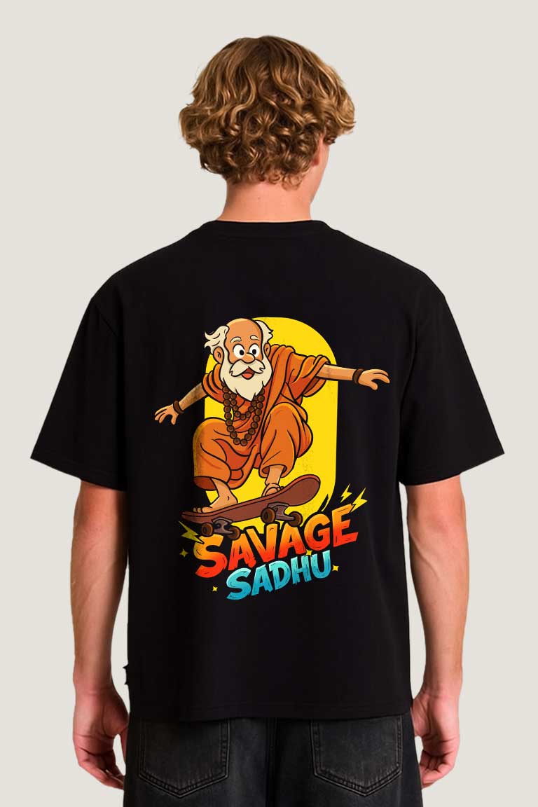 Sadhu Sadhu Men Oversized T-shirt - Image 2