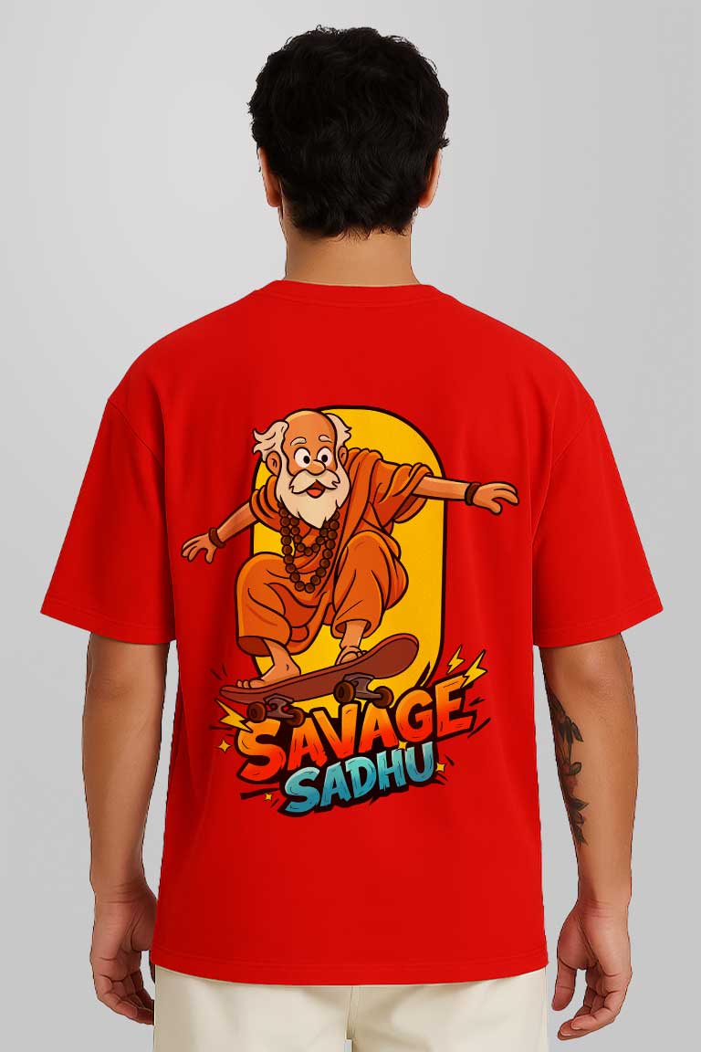 Sadhu Sadhu Men Oversized T-shirt - Image 4
