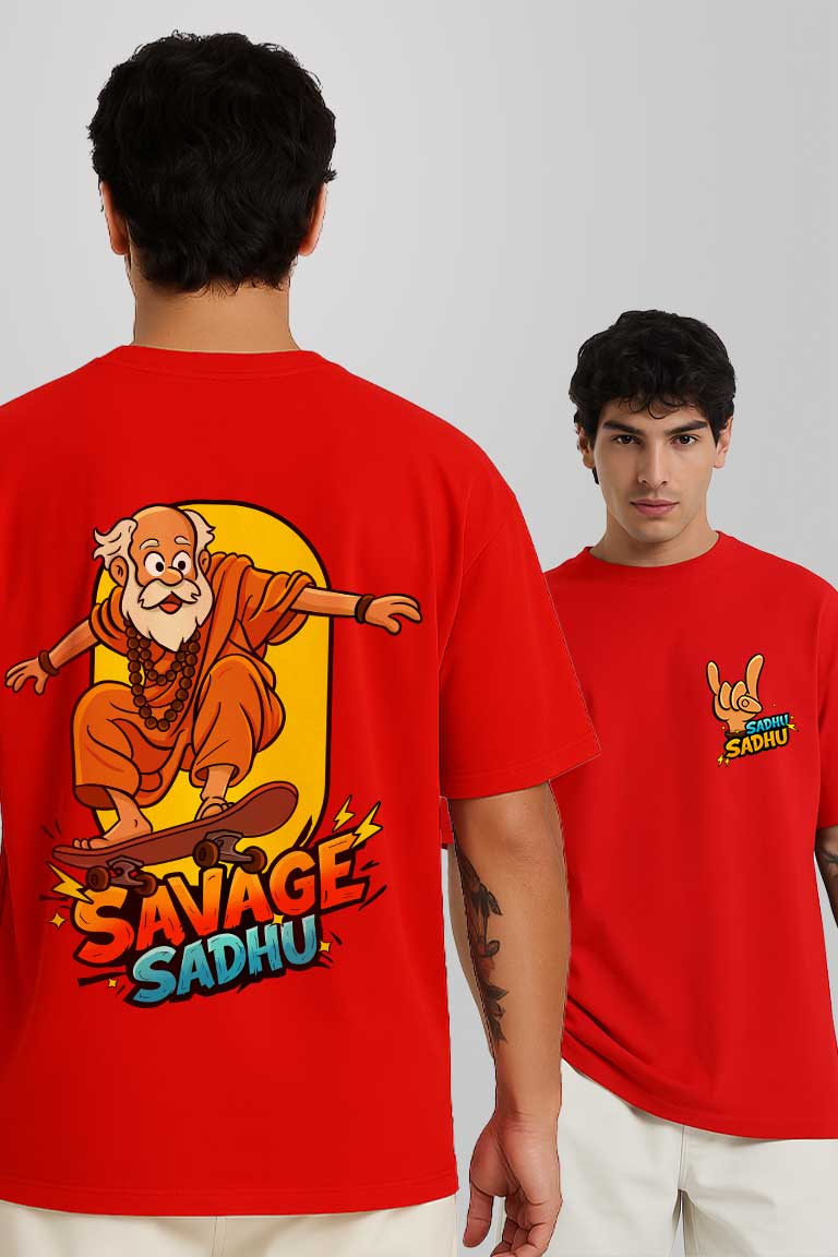 Sadhu Sadhu Men Oversized T-shirt - Image 6