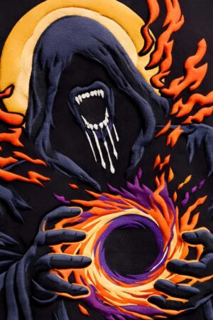 Necromencer Puff Print Oversized T-shirt