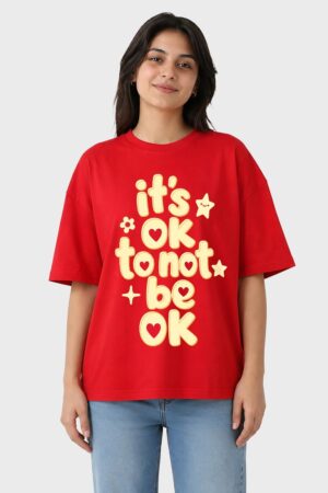 It's Okay Women Oversized T-shirt