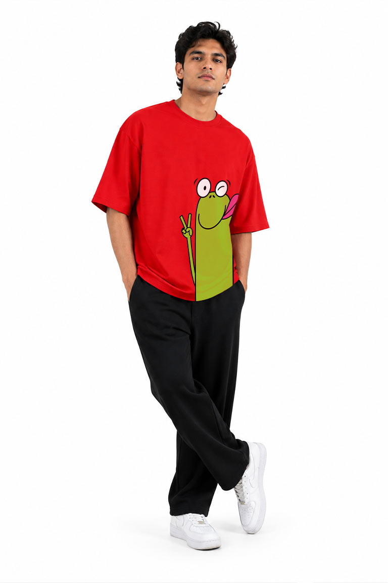Frogy Men Oversized T-shirt - Image 3